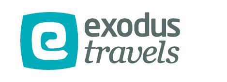 Logotipo de viajes de éxodo